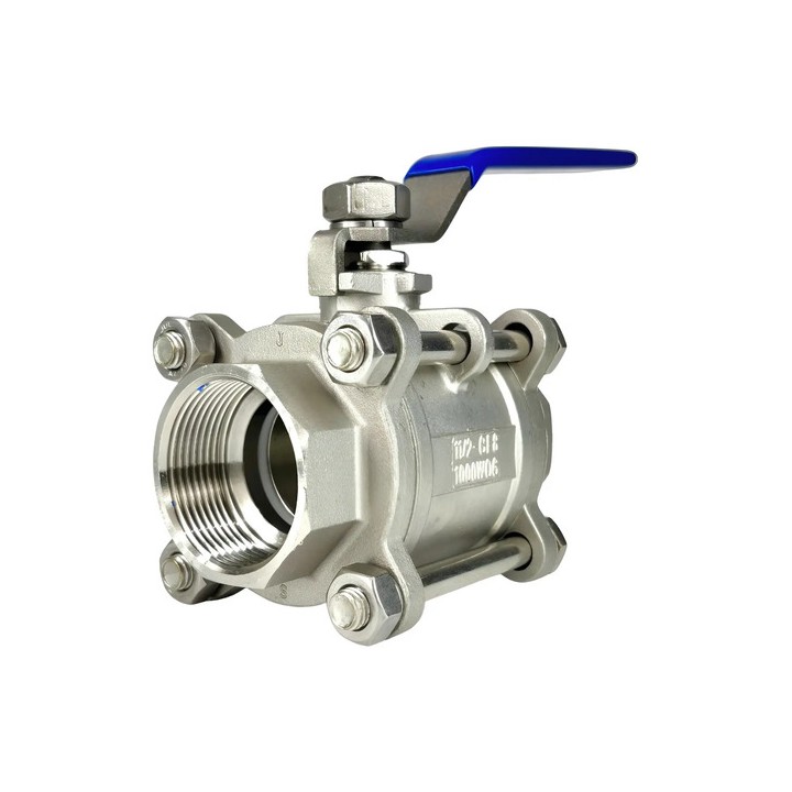 Válvula Registro Esfera Tripartida Inox 1.1/2 Pol Bsp Gamax