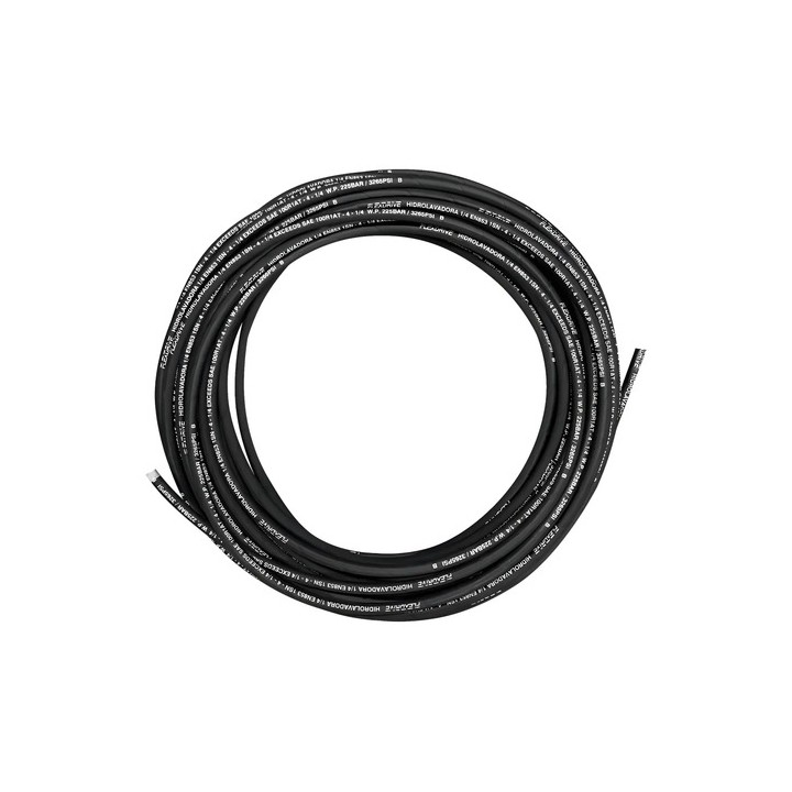 Mangueira Com 1 Trama Aço 1/4 40 Metros Gamax Preto