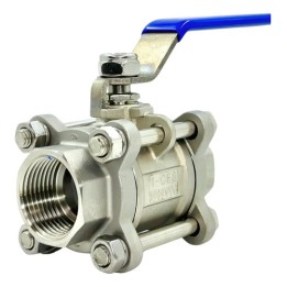 Valvula Esfera Tripartida Inox 1 Polegada Rosca Bsp Gamax