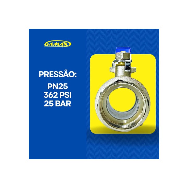 Válvula Esfera Metal Zinco 2 Polegada Bsp - Gamax