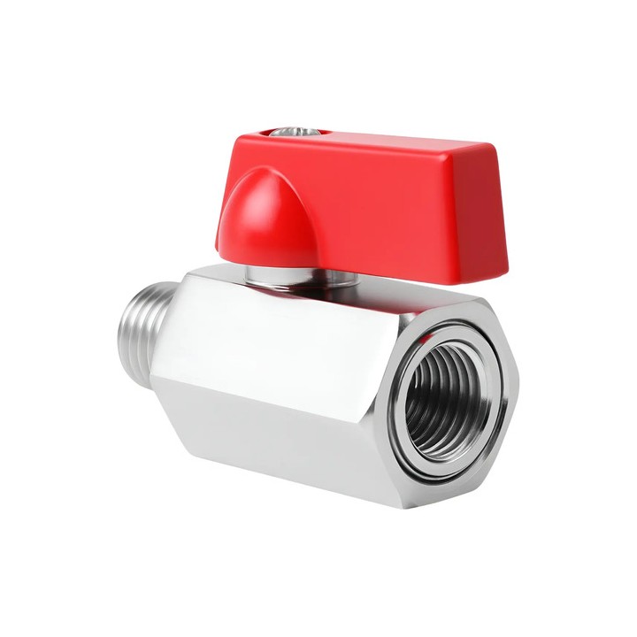 Válvula Registro Esfera 1/4 Mini M X F Zincada - Gamax