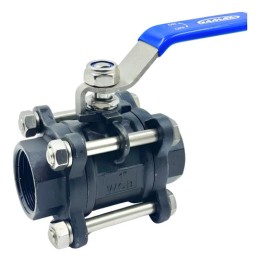 Valvula Esfera Tripartida Aço Carbono 1 Pol. Bsp Gamax