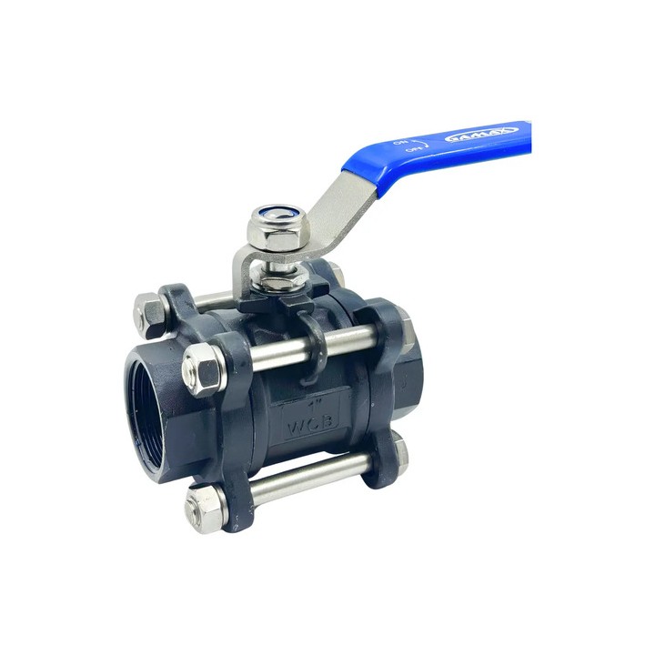 Valvula Esfera Tripartida Aço Carbono 1 Pol. Bsp Gamax
