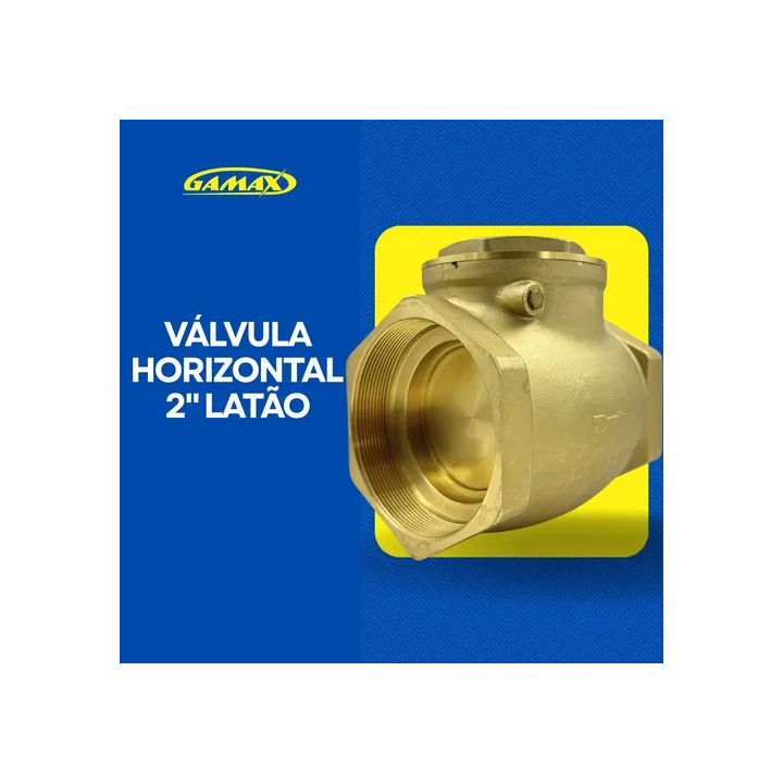 Válvula Retenção Horizontal 2 Pols Latão Rosca Bsp Gamax
