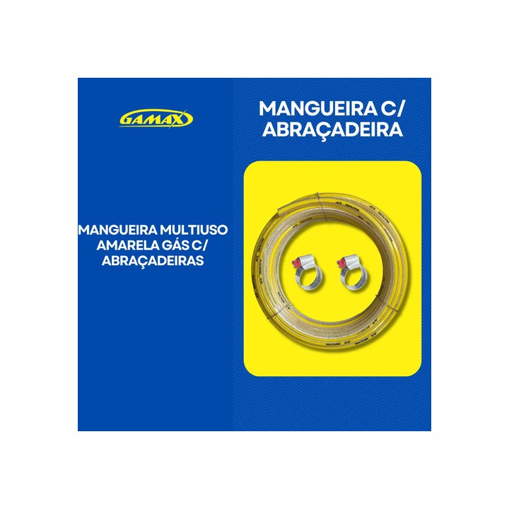 5 Mts Mangueira Gás Cozinha 3/8 X 3,0 Trançada Abraçadeiras