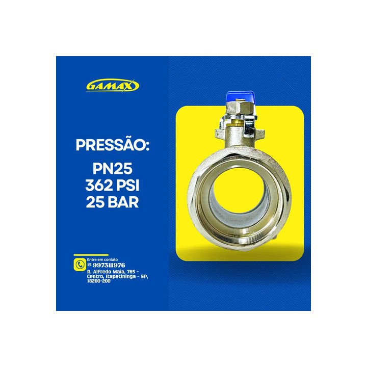 Registro Esfera Gamax 1.1/2'' Dn40 Pn25 2 Vias