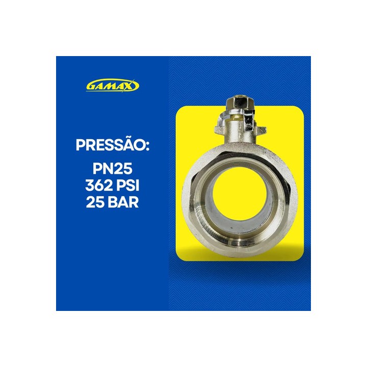 Válvula Esfera Metal Zinco 2.1/2 Polegadas Bsp - Gamax