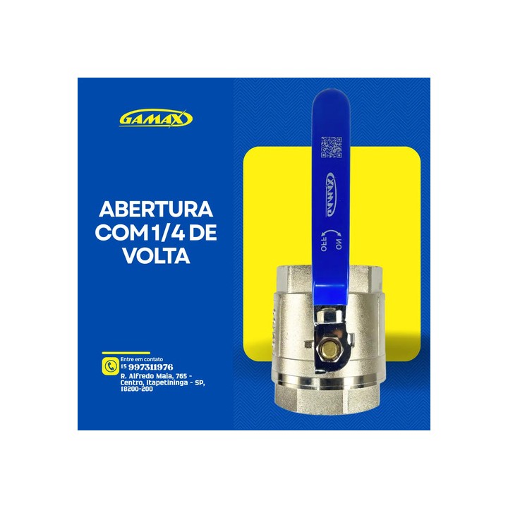 Registro Esfera Gamax 1.1/2'' Dn40 Pn25 2 Vias