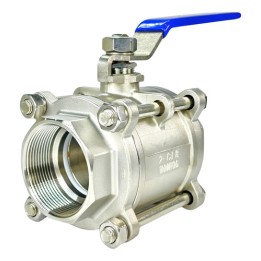 Registro Valvula Esfera Tripartida Inox 2 Polegada Bsp Gamax