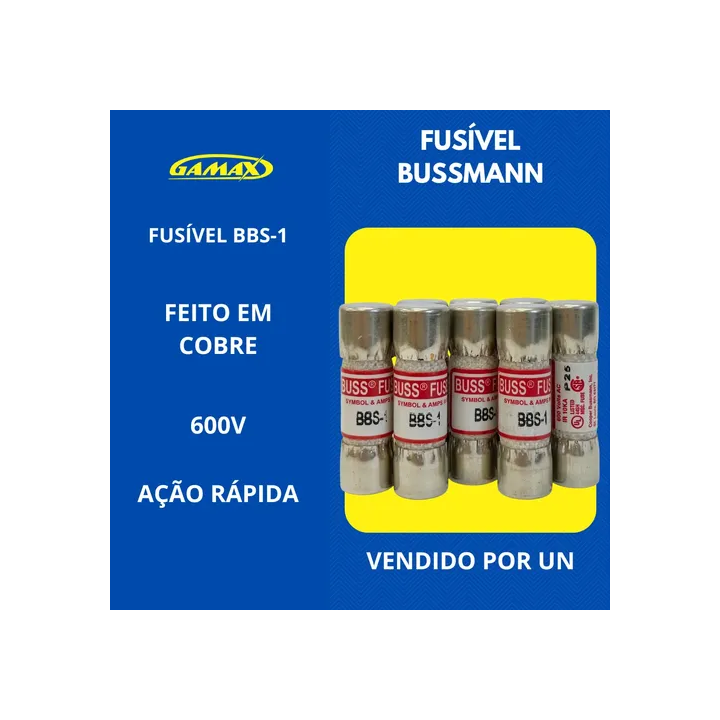 Fusível Bussmann Bbs-1 Unidade 600v
