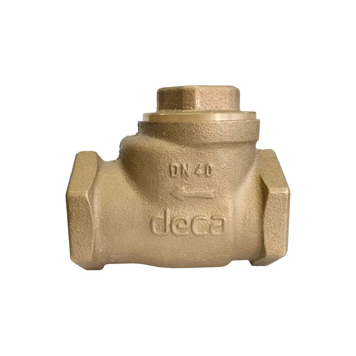 Válvula De Retenção Horizontal 1.1/2' Pn16 Deca Bronze Dn40