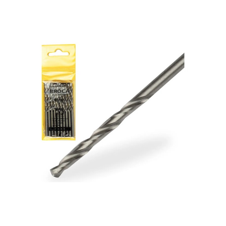 Kit C/ 10 Broca Aço Rápido 4mm Beltools