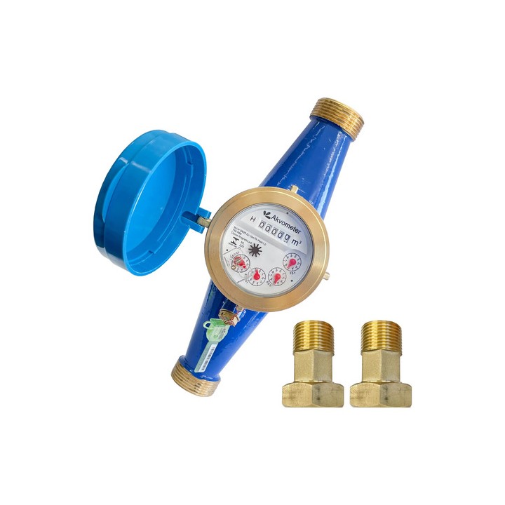 Hidrômetro Multijato 1.1/4'' X 1'' Dn25 10m³/h C/ Conexões