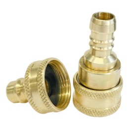 Kit Jardinagem Lubefer102 Engate Rápido 1/2 X 3/4 Latão
