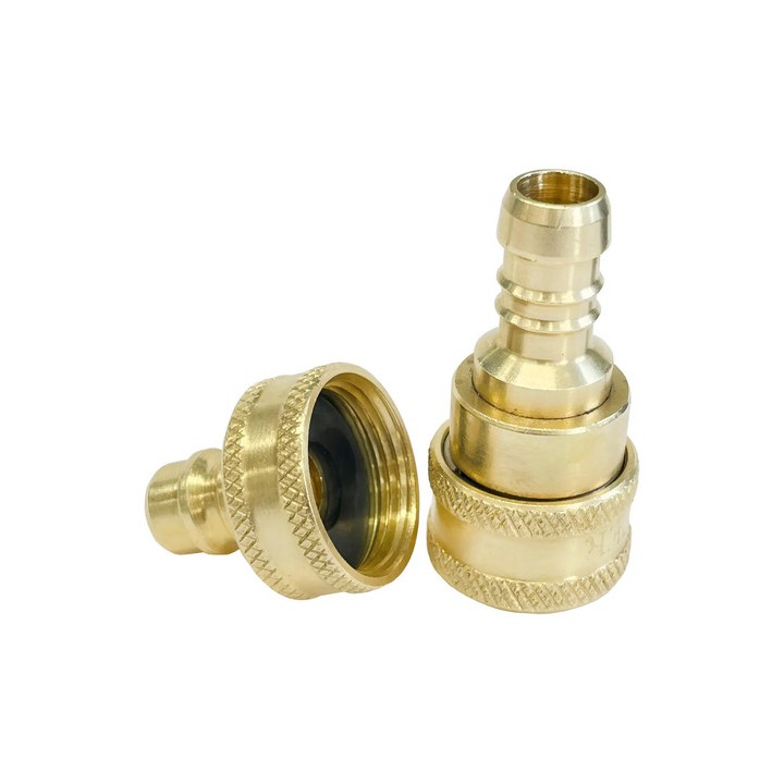 Kit Jardinagem Lubefer102 Engate Rápido 1/2 X 3/4 Latão