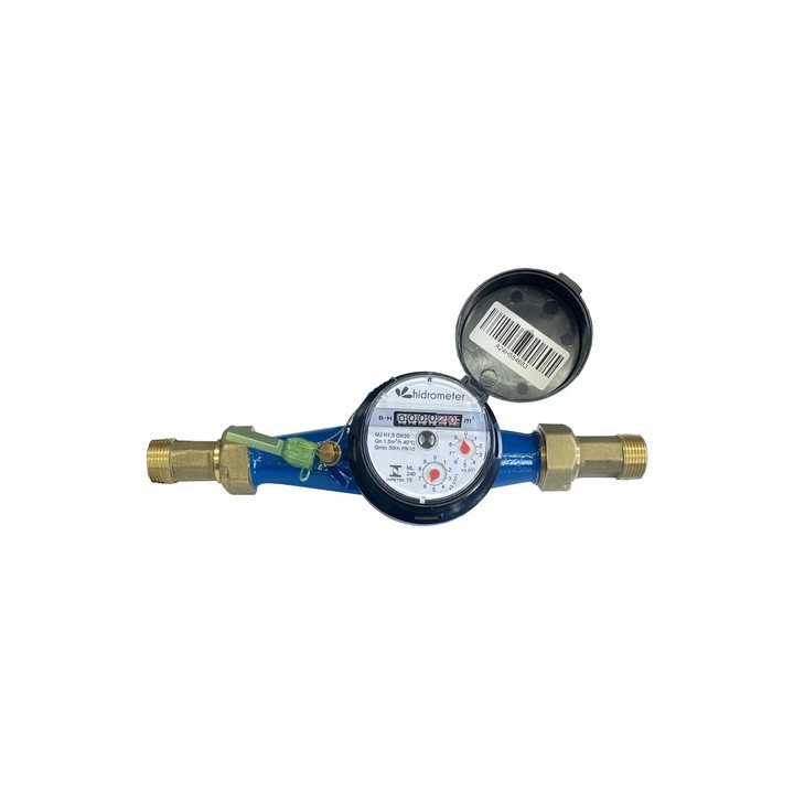 Hidrômetro Multijato 1 Polegada Fae Qmax 1,5m³/h + Conexões