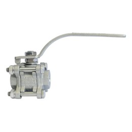 Válvula Tripartida 1/4'' Passagem Plena Inox Esfera Mga