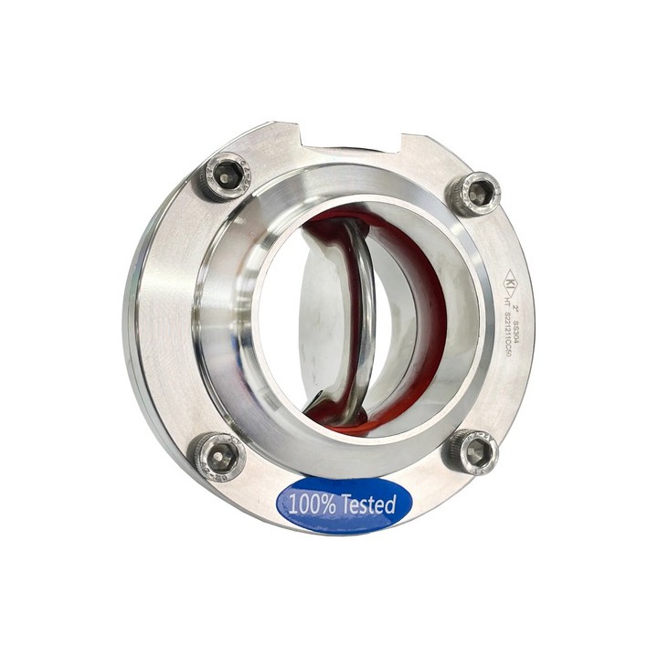 Válvula Borboleta Sanitária 2'' Solda Em Inox 304/l Silicone