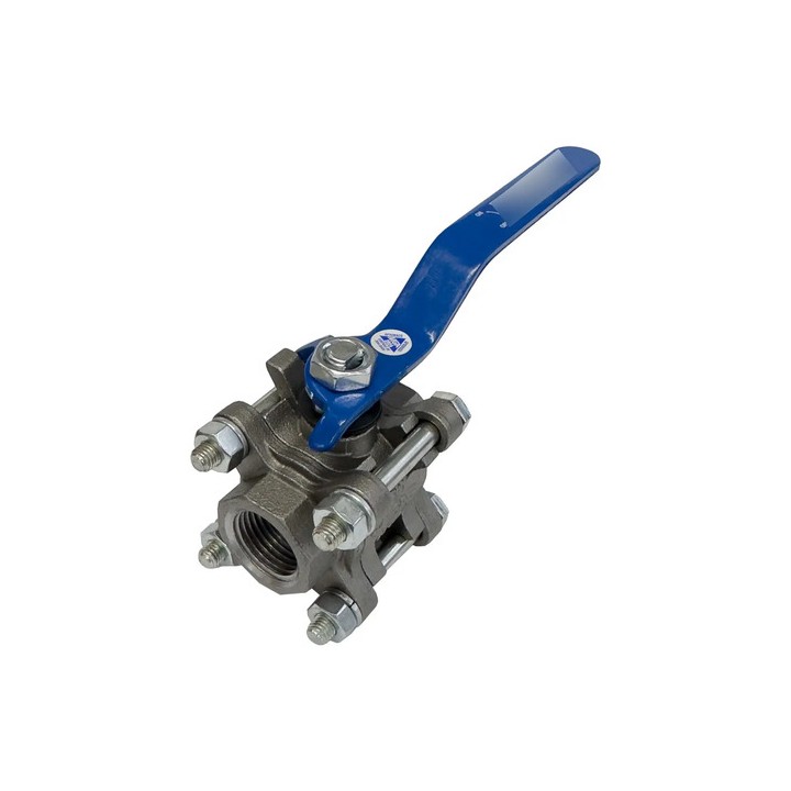 Válvula Tripartida 1/2 '' Passagem Plena Aço Esfera Mga