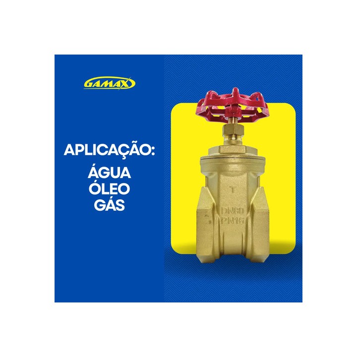 Válvula Registro Gaveta 3 Polegadas Latão Pesada Gamax