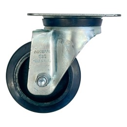 Rodizio Giratório 5x2 Schioppa - Linha Pesada Maciço 5'' Preto