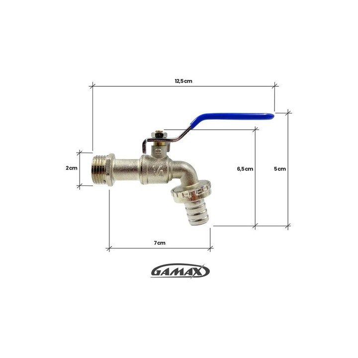 Torneira Jardim Metal 1/2 Tanque Banheiro Uso Geral + Bico Prateado Brilhante