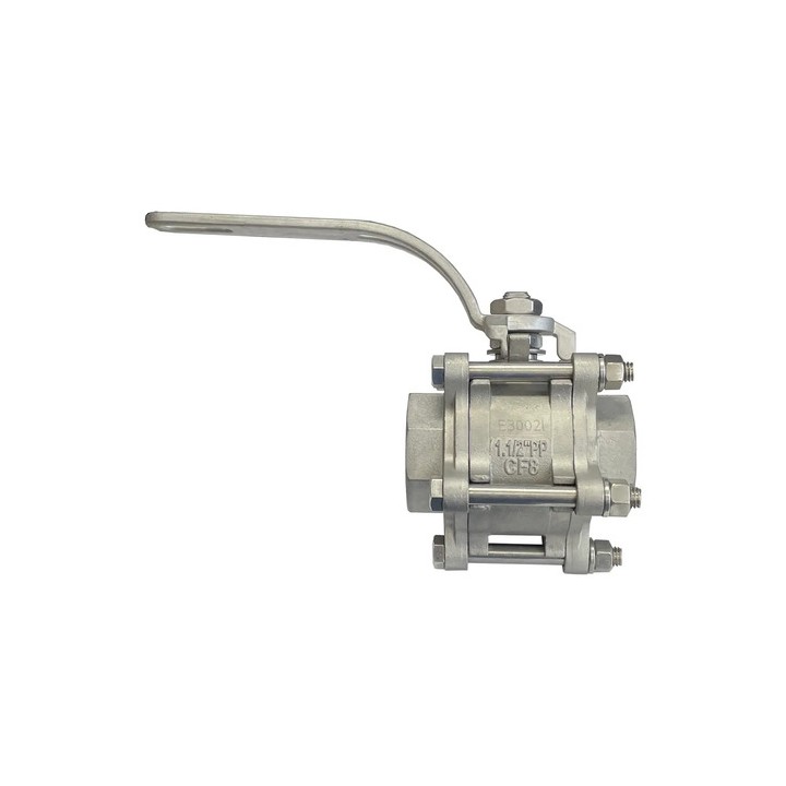 Válvula Tripartida Mga 1.1/2'' Inox Esfera 2 Vias