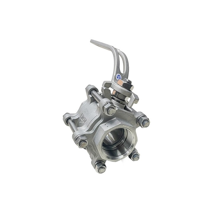 Válvula Tripartida Mga 1.1/2'' Inox Esfera 2 Vias