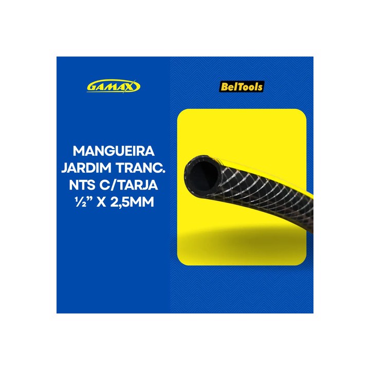 Mangueira Jardim Trançada Beltools Antitorção 1/2 Pol 10 Metros Preto