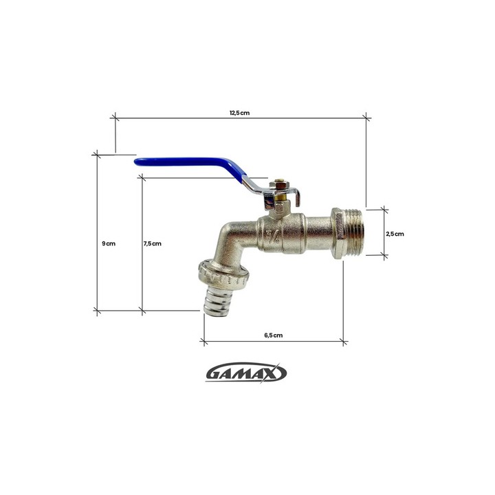 Torneira De Metal 3/4 Tanque Quintal Jardim Uso Geral + Bico Prateado Brilhante