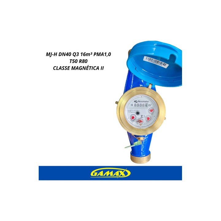 Hidrômetro Multijato 2'' X 1.1/2'' Dn40 16m3/h Akvometer