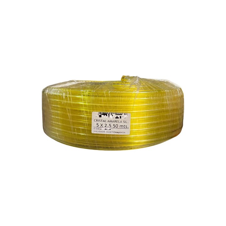 20m Mangueira Combustivel Amarela 5x2,5mm Gasolina Alcool