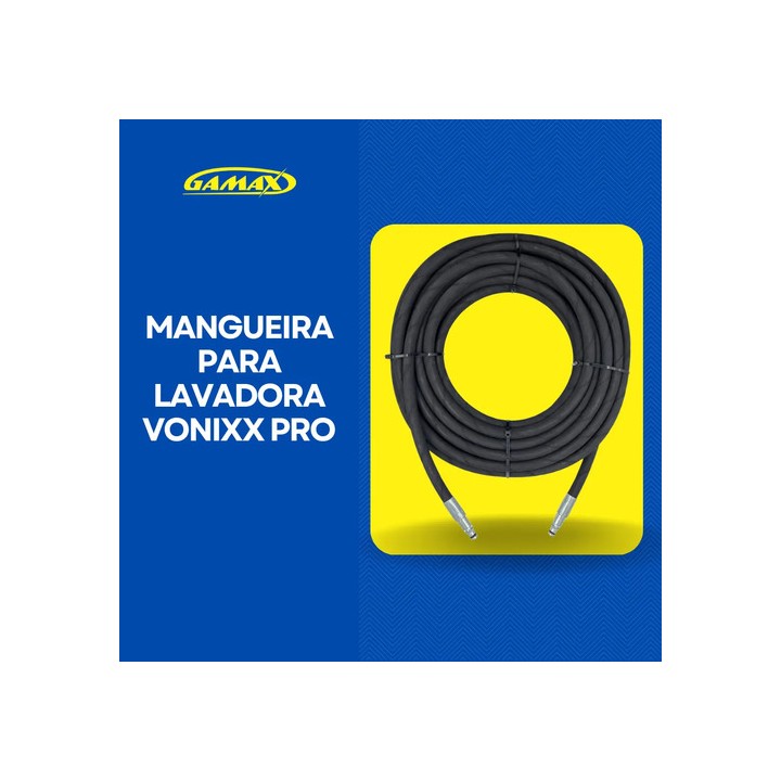 Mangueira Lavadora Alta Pressão Vonixx Pro Trama Aço 10m Preto