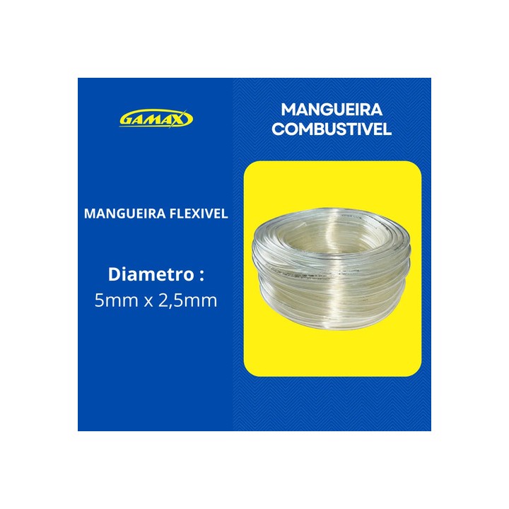 3m Mangueira De Combustivel/gasolina 5mm X 2,5mm