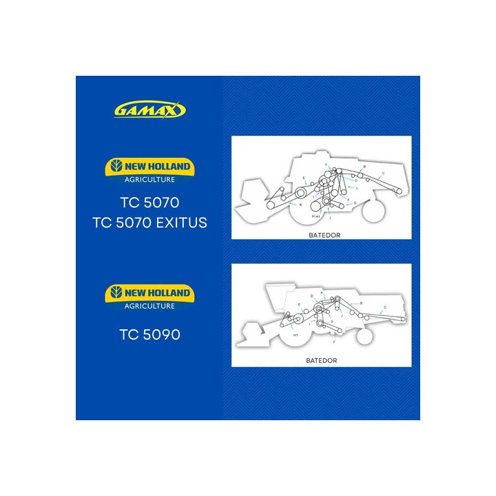 Correia Elevador Palhas Tc5090 Tc5070 Curto / 87375325