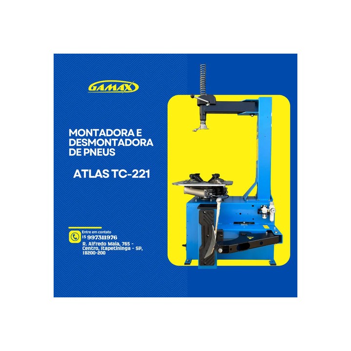 Desmontadora E Montadora Pneumática De Pneus Atlas Tc-221 220v