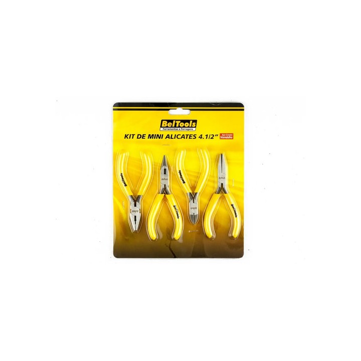 Kit De Mini Alicates Beltools 4 Peças Para Artesanato E Eletrônica