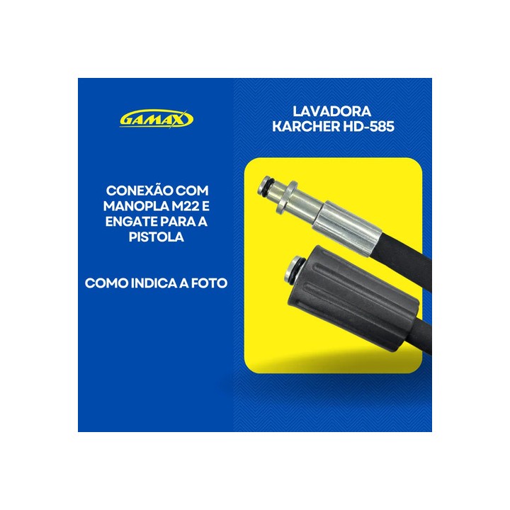Mangueira De Lavadora Karcher Hd 585 15 Metros Trama Aço