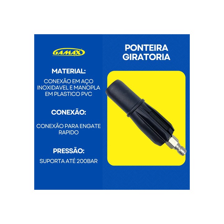 Bico Mini Esguicho Regulável Engate Rápido Para Lavadoras Bico Giratório