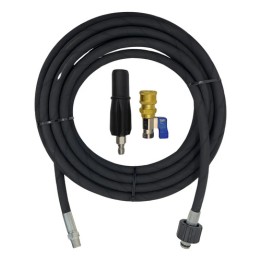 Mangueira 10m Bico Engate Rápido E Registro Karcher Pratica Preto