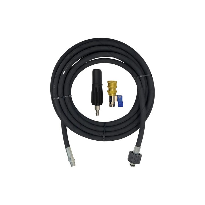 Mangueira 10m Bico Engate Rápido E Registro Karcher Pratica Preto