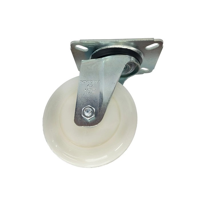 Rodizio Nylon Schioppa 4'' Giratório Branco