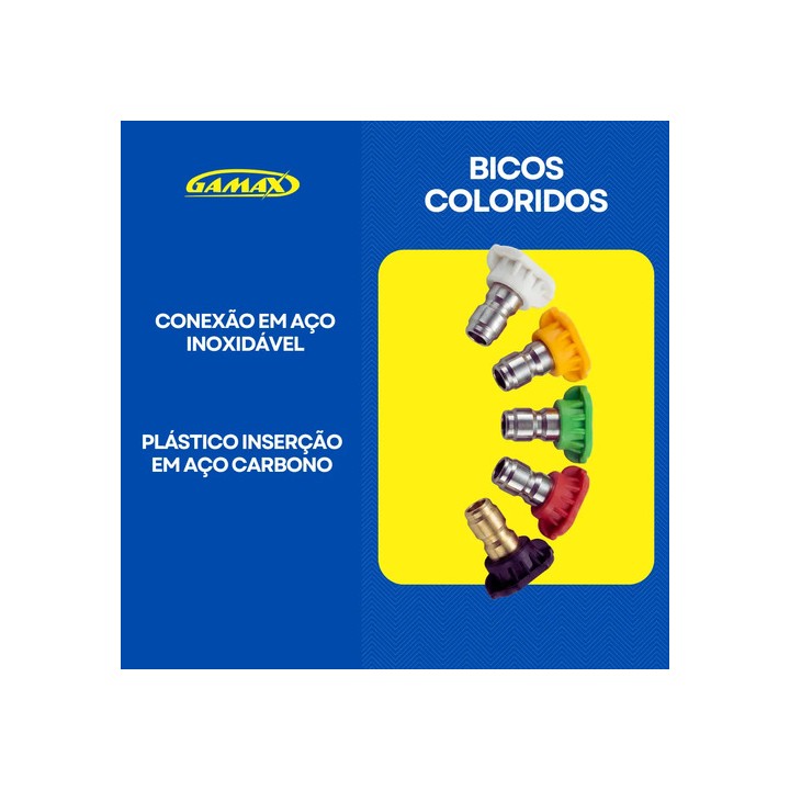 Bico Mini Esguicho Regulável Engate Rápido Para Lavadoras Kit Bicos Coloridos