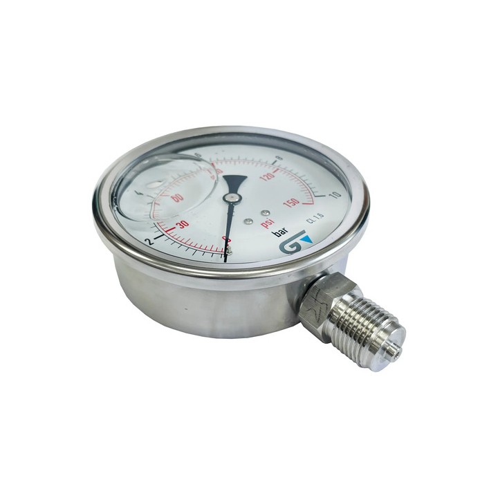 Manômetro Genebre 1/2'' Bsp 0-10 Bar / 0-150 Psi Glicerina