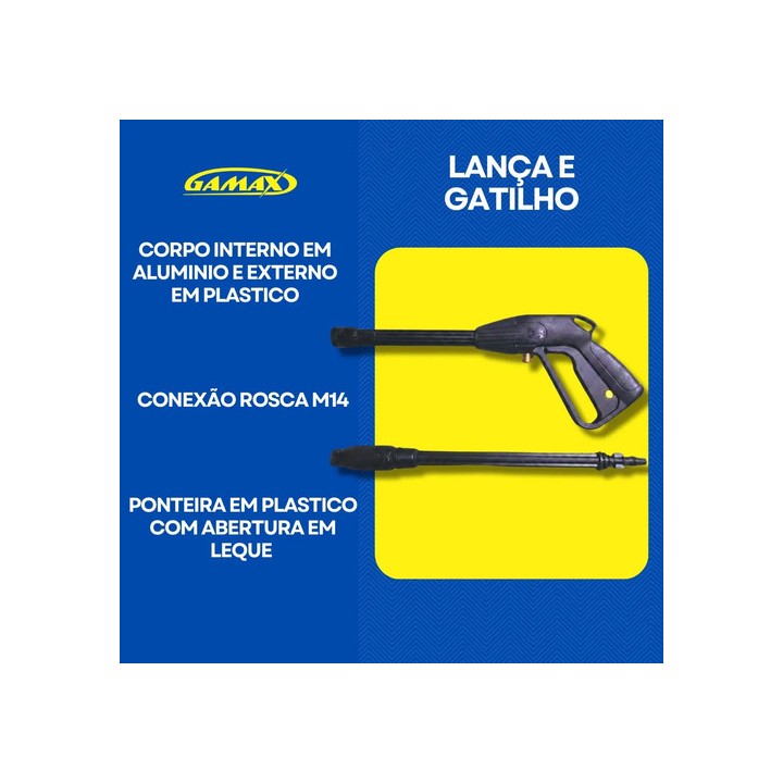 Pistola Gatilho Lança Lavadora Electrolux Rosca M14 Metal