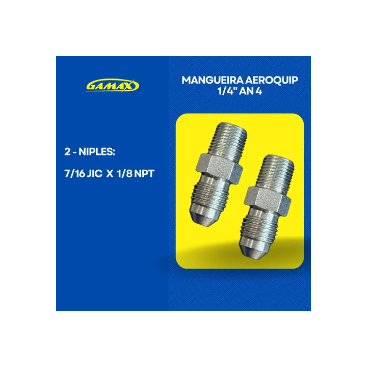 Mangueira Prensada Aeroquip Óleo Turbina E Niples 80cm
