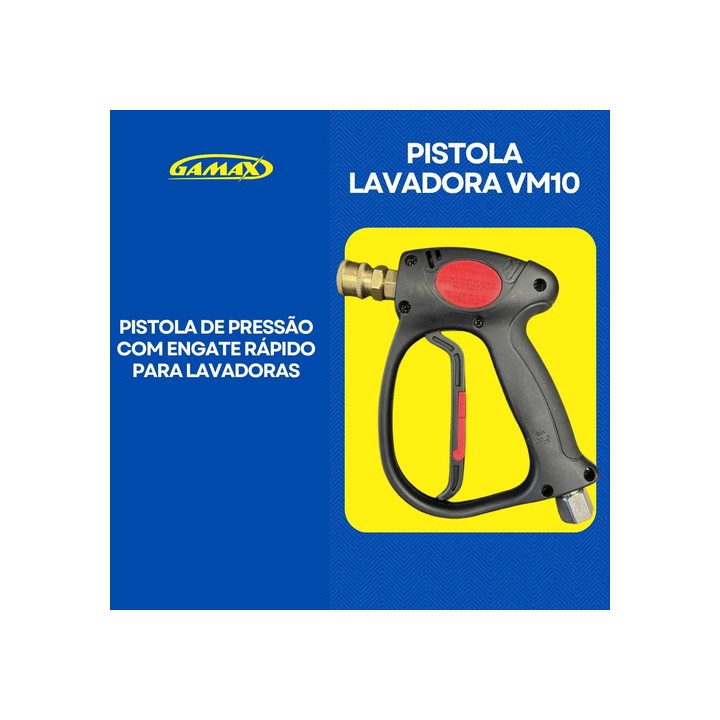 Pistola Curta Para Lavadora 3/8 Giratória Engate Rápido 1/4