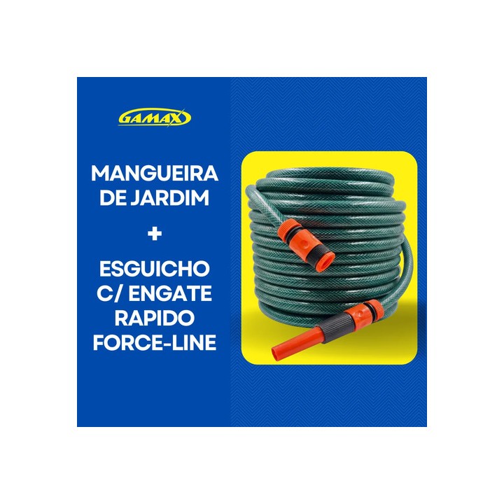 Mangueira De Jardim Reforçada 50 Metros Não Dobra + Esguicho Verde-escuro