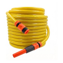Mangueira De Jardim Reforçada 50 Metros Não Dobra + Esguicho Amarelo