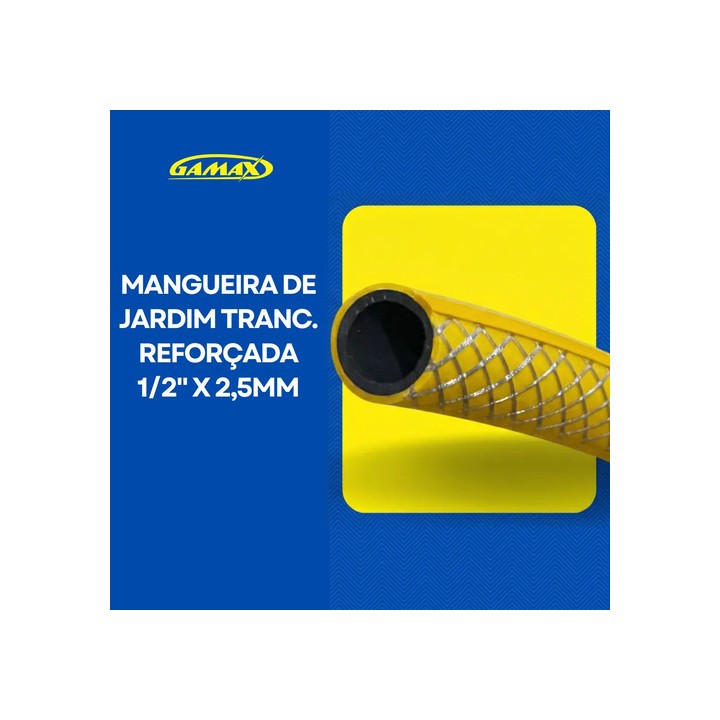 Mangueira De Jardim Reforçada 50 Metros Não Dobra + Esguicho Amarelo